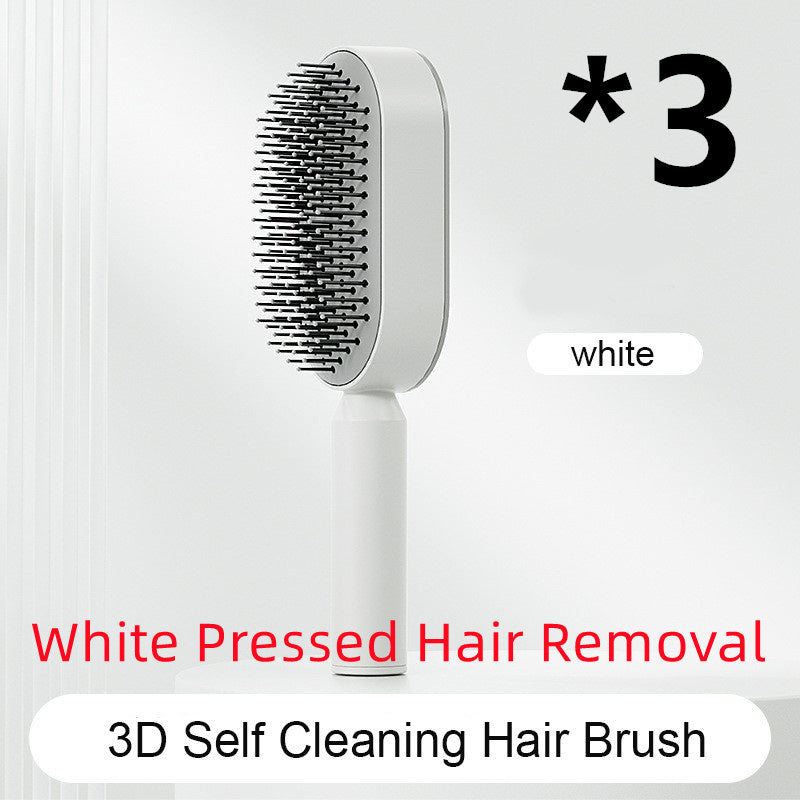Self Cleaning Scalp Massage Hair Brush with One-Click Hair Removal – Anti-Static & Air Cushion Design - SmartPlaceShop