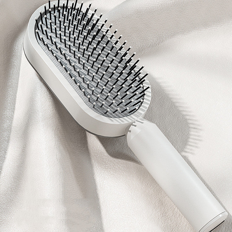 Self Cleaning Scalp Massage Hair Brush with One-Click Hair Removal – Anti-Static & Air Cushion Design - SmartPlaceShop