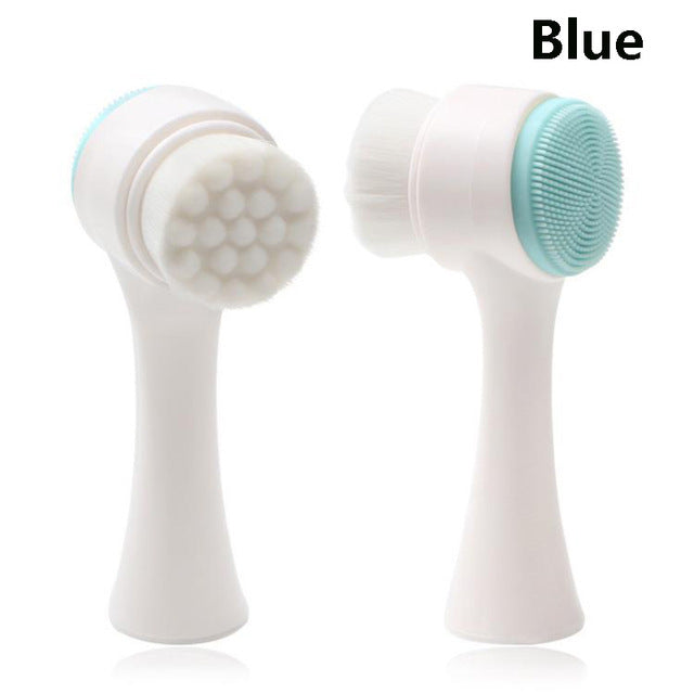 Double-Sided Silicone Facial Cleansing Brush – Deep Pore Exfoliating & Massage Tool - SmartPlaceShop