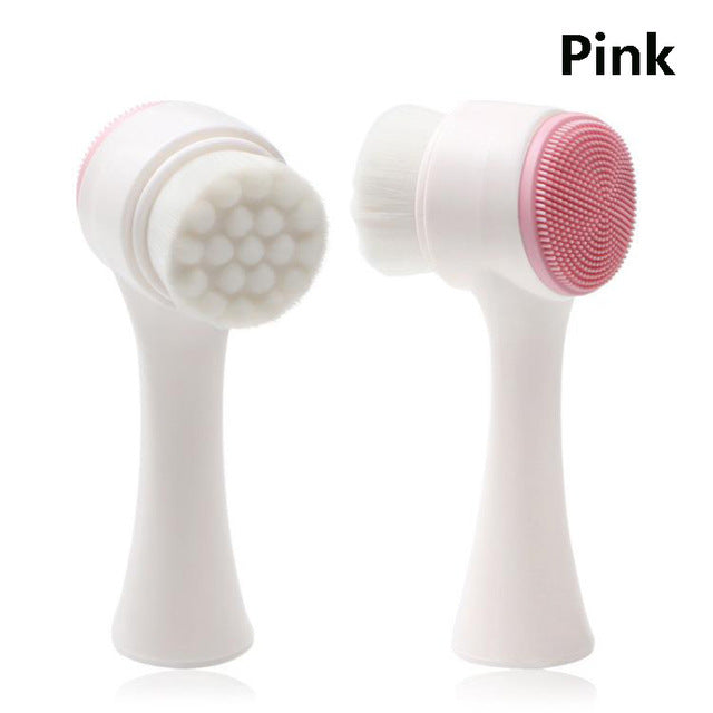 Double-Sided Silicone Facial Cleansing Brush – Deep Pore Exfoliating & Massage Tool - SmartPlaceShop