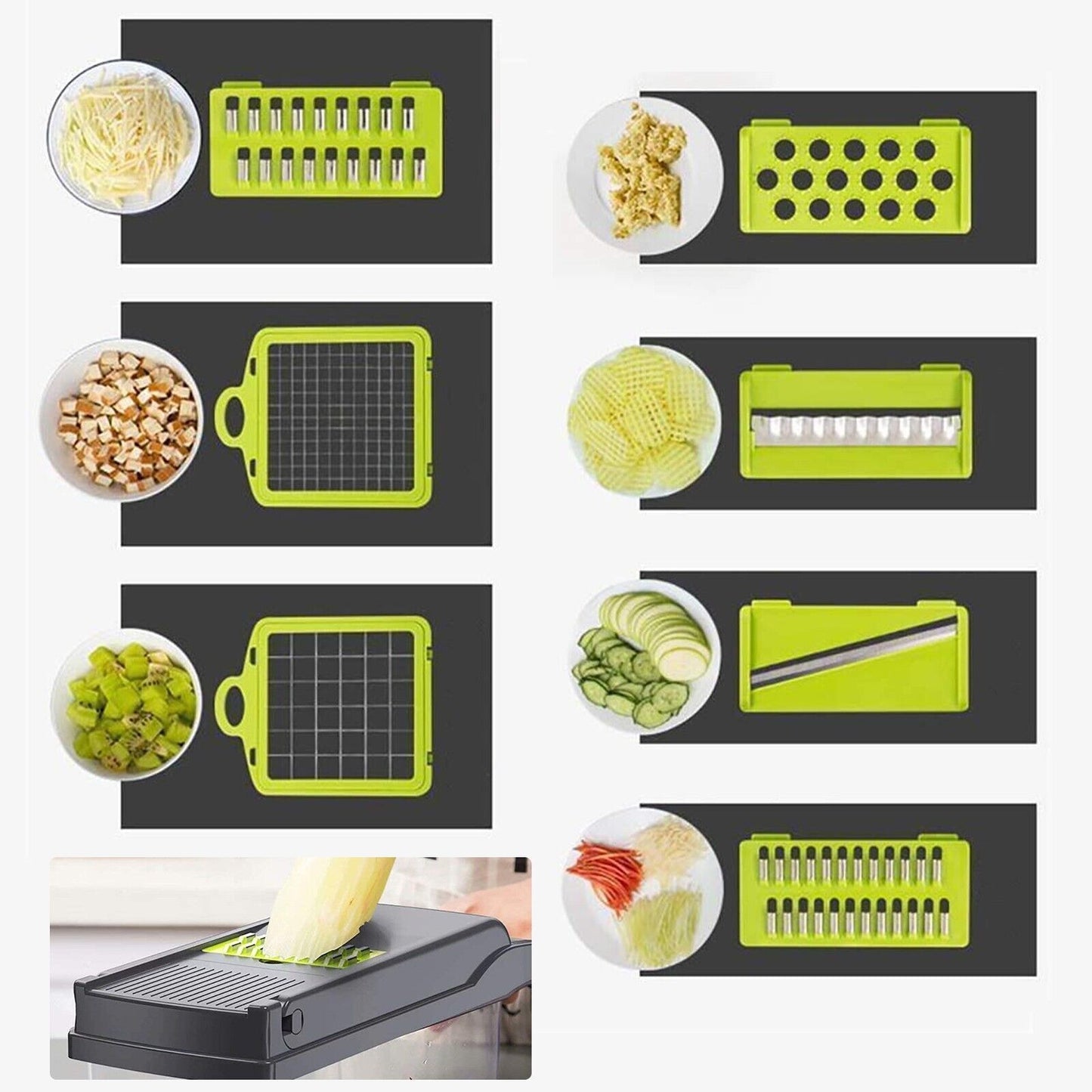 15-in-1 Vegetable Chopper & Slicer – Multifunctional Food Prep Tool with Container & Blades - SmartPlaceShop