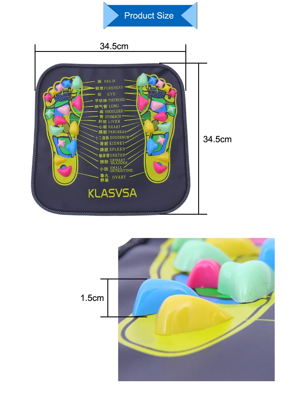Reflexology Foot Massage Pad – Cobblestone Acupressure Mat - SmartPlaceShop