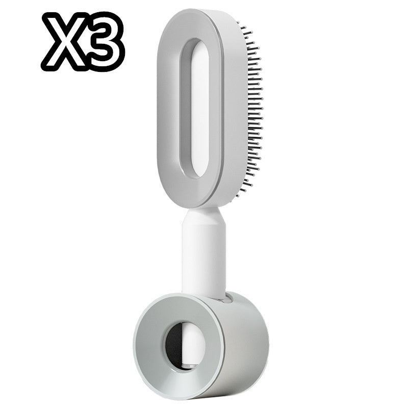 Self Cleaning Scalp Massage Hair Brush with One-Click Hair Removal – Anti-Static & Air Cushion Design - SmartPlaceShop