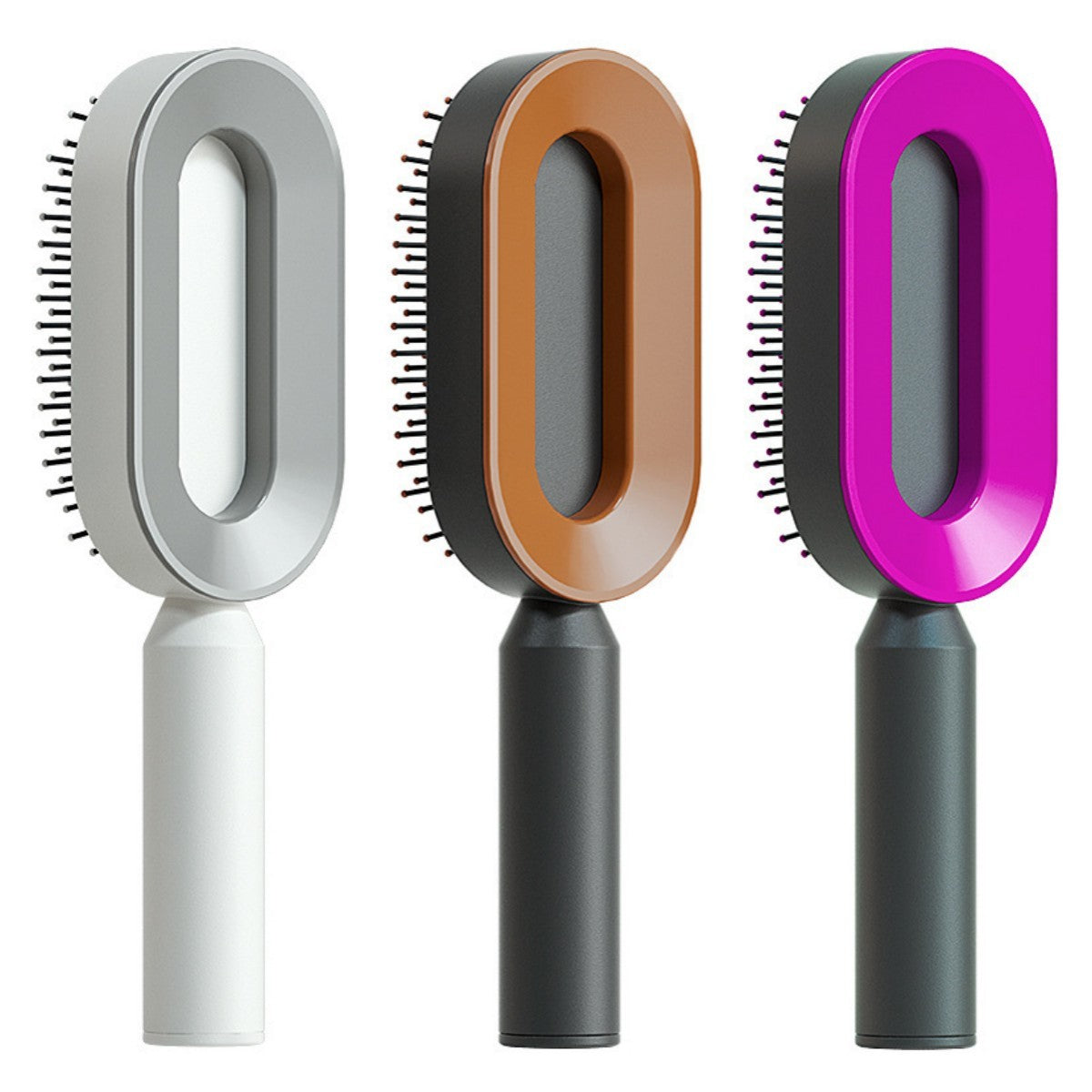 Self Cleaning Scalp Massage Hair Brush with One-Click Hair Removal – Anti-Static & Air Cushion Design - SmartPlaceShop