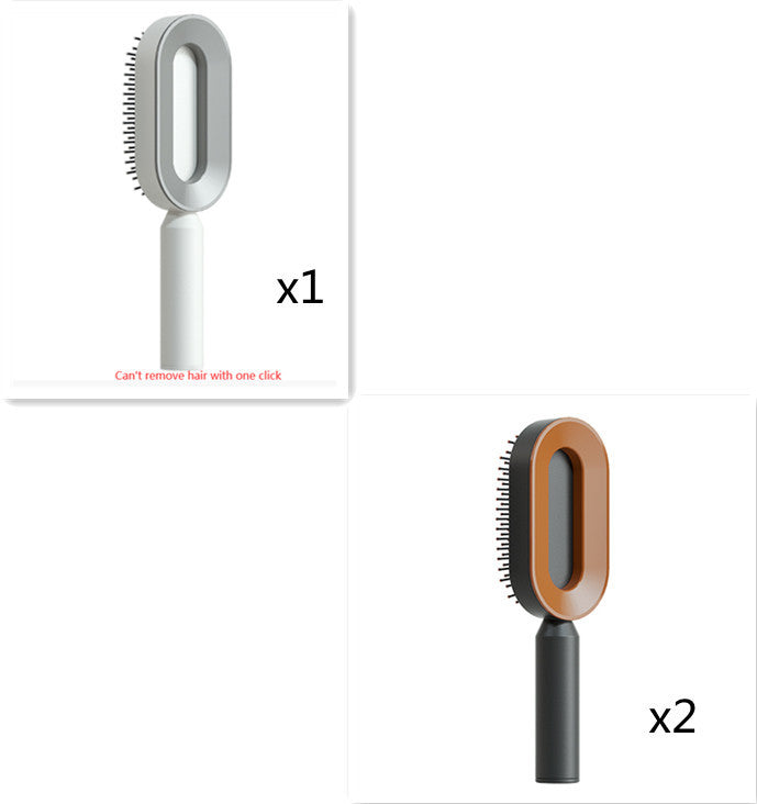 Self Cleaning Scalp Massage Hair Brush with One-Click Hair Removal – Anti-Static & Air Cushion Design - SmartPlaceShop
