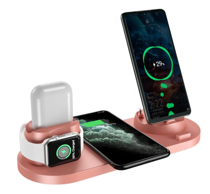 6-in-1 Wireless Fast Charging Dock Station for iPhone, Watch & Devices - SmartPlaceShop