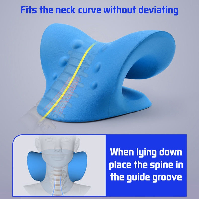 Cervical Neck Traction Pillow – Gravity Stretch Muscle Relaxer for Neck & Shoulder Pain Relief - SmartPlaceShop