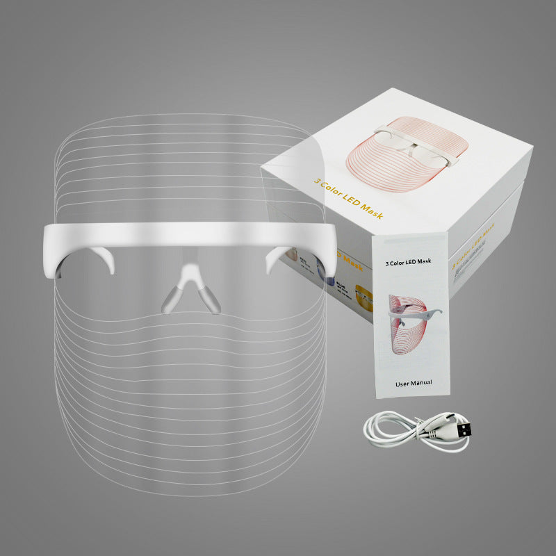 LED Three-color Beauty Mask – Skin Rejuvenation & Whitening Light Therapy Apparatus - SmartPlaceShop