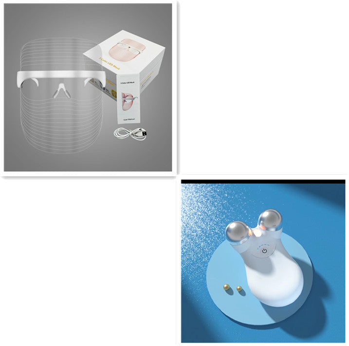 LED Three-color Beauty Mask – Skin Rejuvenation & Whitening Light Therapy Apparatus - SmartPlaceShop