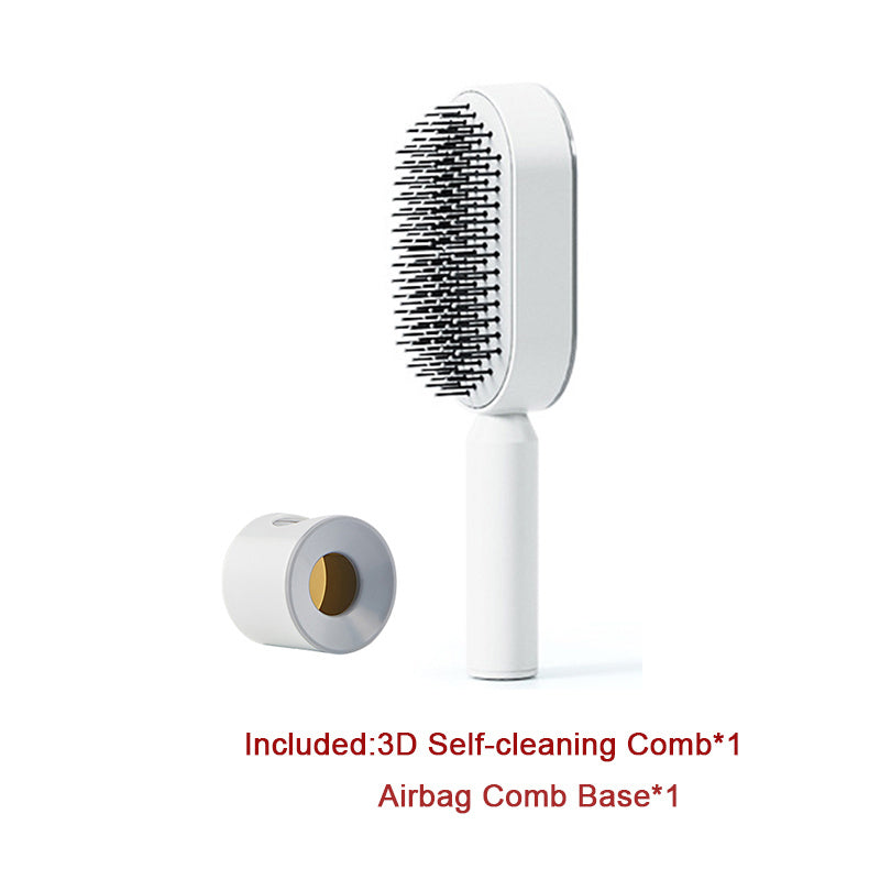 Self Cleaning Scalp Massage Hair Brush with One-Click Hair Removal – Anti-Static & Air Cushion Design - SmartPlaceShop
