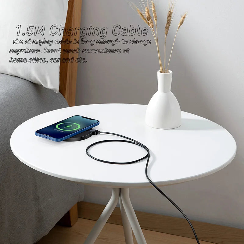 Baseus 15W Smart Wireless Charger Pad with LED Display – Fast Charging Dock for iPhone, Samsung & AirPods - SmartPlaceShop