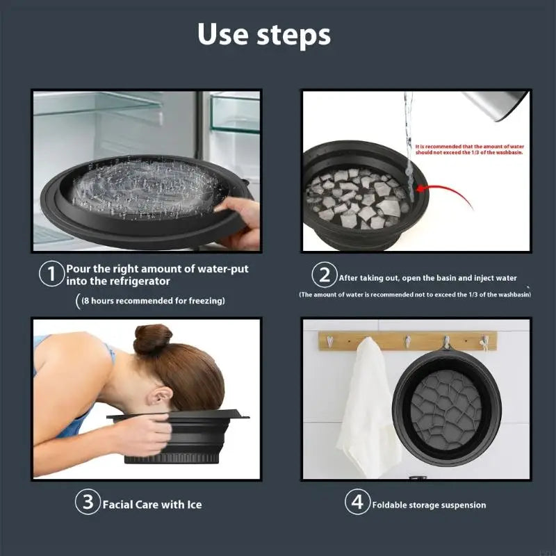 🧊 Face Ice Bath Bowl – Foldable Silicone Plunge Basin for Facial Skincare & Travel - SmartPlaceShop