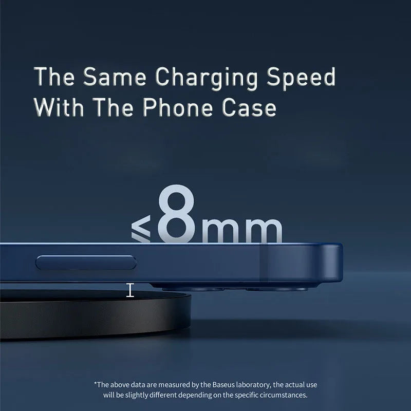 Baseus 15W Smart Wireless Charger Pad with LED Display – Fast Charging Dock for iPhone, Samsung & AirPods - SmartPlaceShop