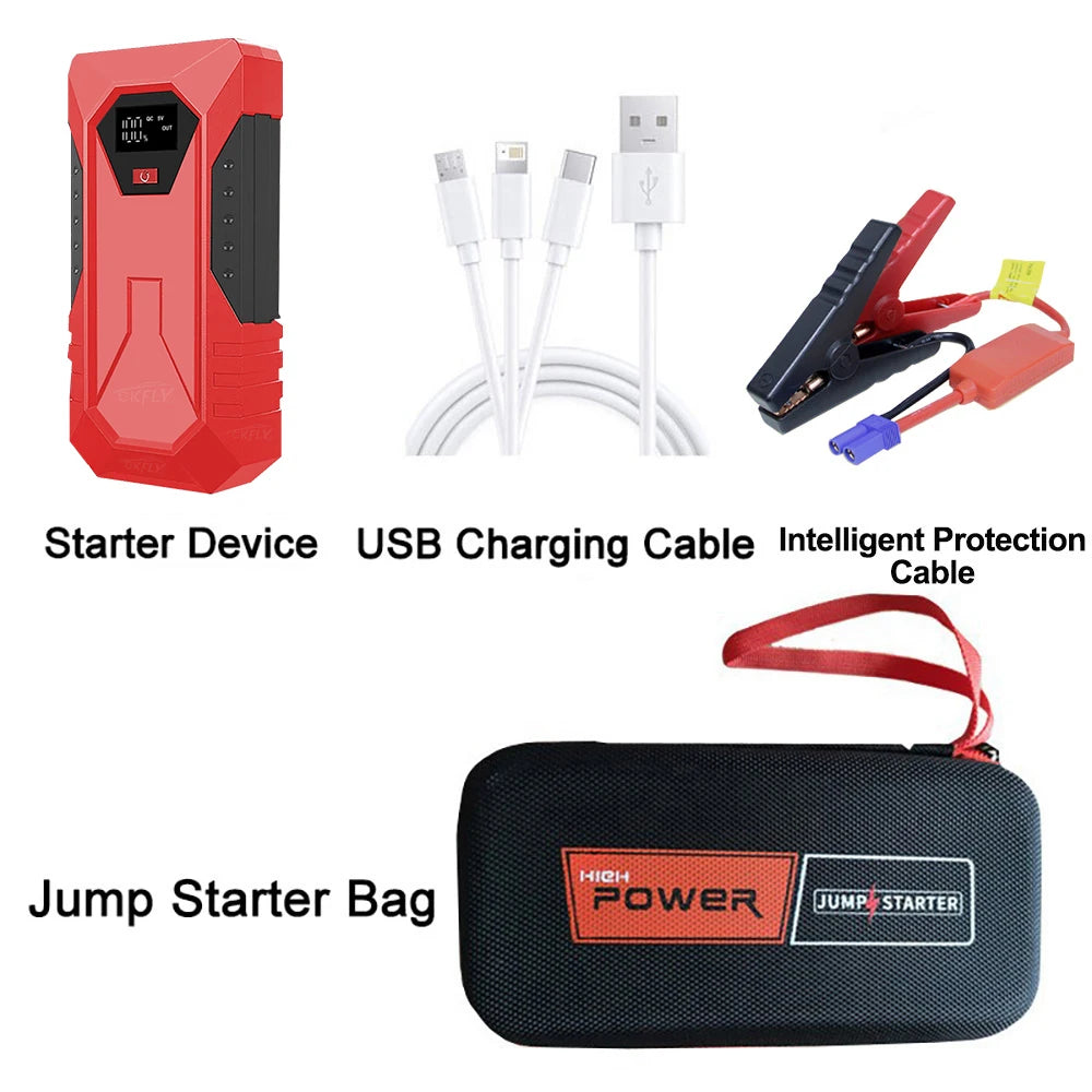 🚗 GKFLY Portable Car Jump Starter – 12000mAh & 18000mAh Power Bank, 1200A–2000A Emergency Battery Booster - SmartPlaceShop
