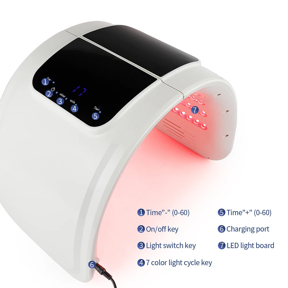 7-Color PDT LED Mask Facial Therapy Device – Skin Rejuvenation, Anti-Acne, Anti-Wrinkle & Face Lifting Beauty Machine - SmartPlaceShop