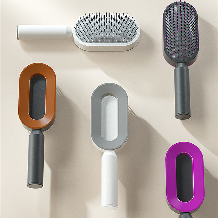 Self Cleaning Scalp Massage Hair Brush with One-Click Hair Removal – Anti-Static & Air Cushion Design - SmartPlaceShop