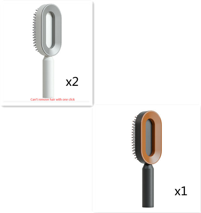 Self Cleaning Scalp Massage Hair Brush with One-Click Hair Removal – Anti-Static & Air Cushion Design - SmartPlaceShop