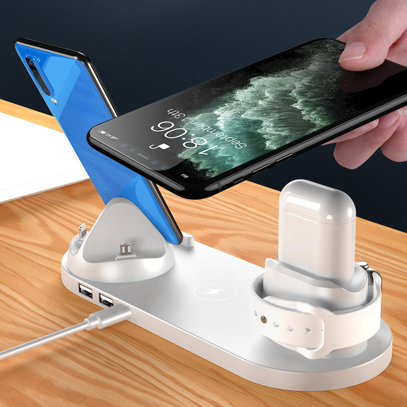 6-in-1 Wireless Fast Charging Dock Station for iPhone, Watch & Devices - SmartPlaceShop