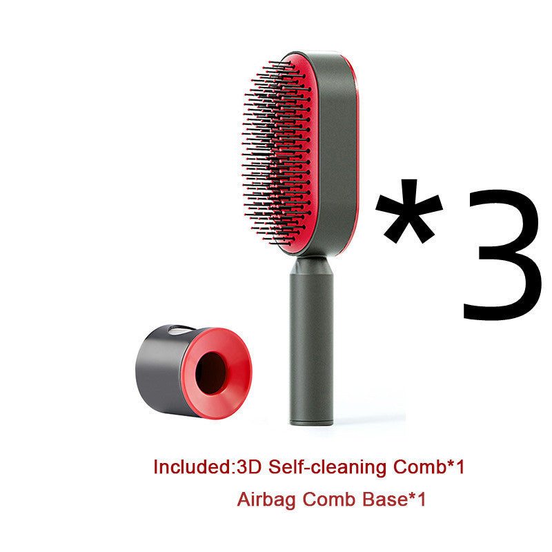 Self Cleaning Scalp Massage Hair Brush with One-Click Hair Removal – Anti-Static & Air Cushion Design - SmartPlaceShop