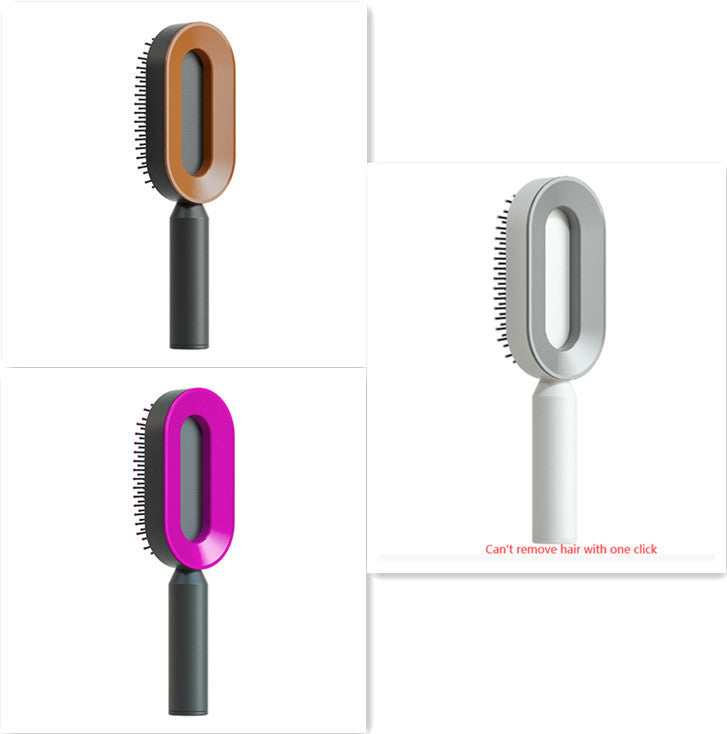 Self Cleaning Scalp Massage Hair Brush with One-Click Hair Removal – Anti-Static & Air Cushion Design - SmartPlaceShop