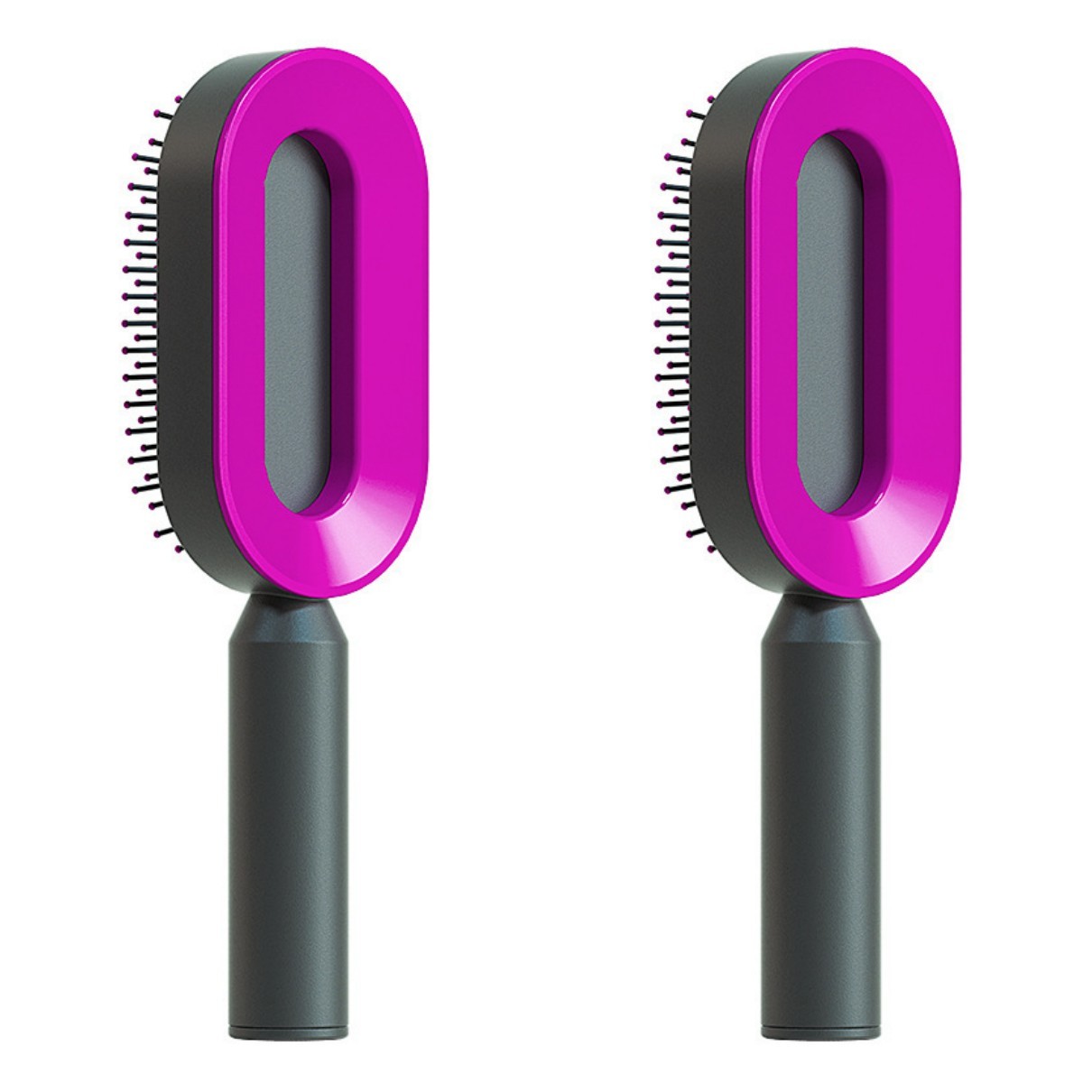 Self Cleaning Scalp Massage Hair Brush with One-Click Hair Removal – Anti-Static & Air Cushion Design - SmartPlaceShop