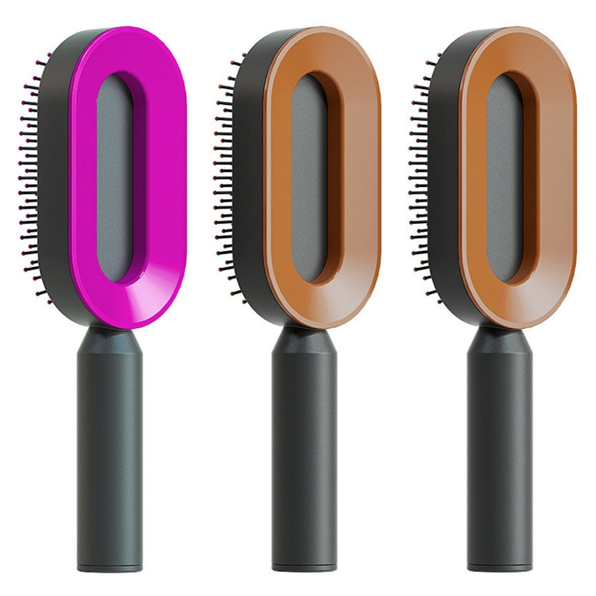 Self Cleaning Scalp Massage Hair Brush with One-Click Hair Removal – Anti-Static & Air Cushion Design - SmartPlaceShop