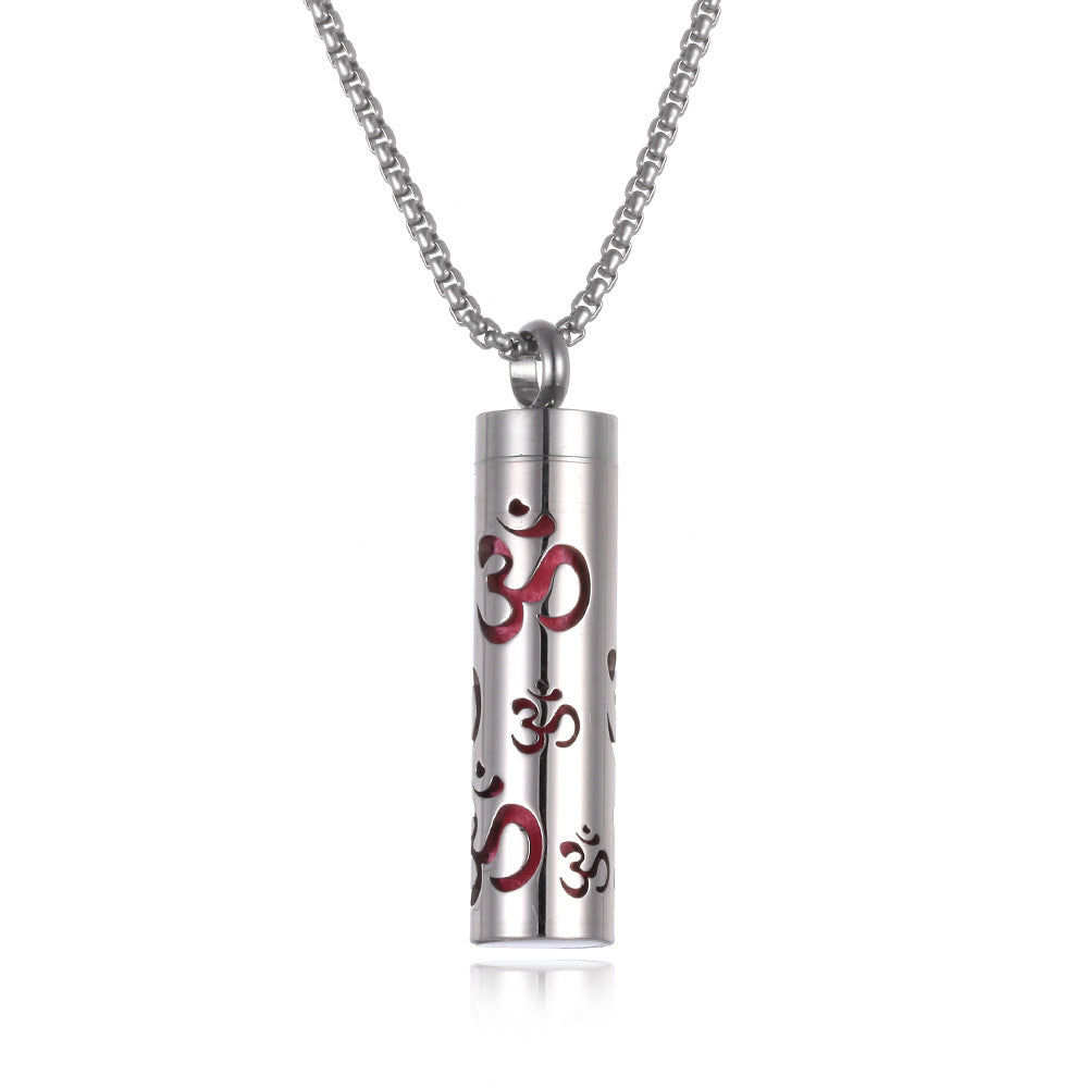 Aromatherapy Pendant Perfume Bottle Essential Oil Titanium Steel - SmartPlaceShop