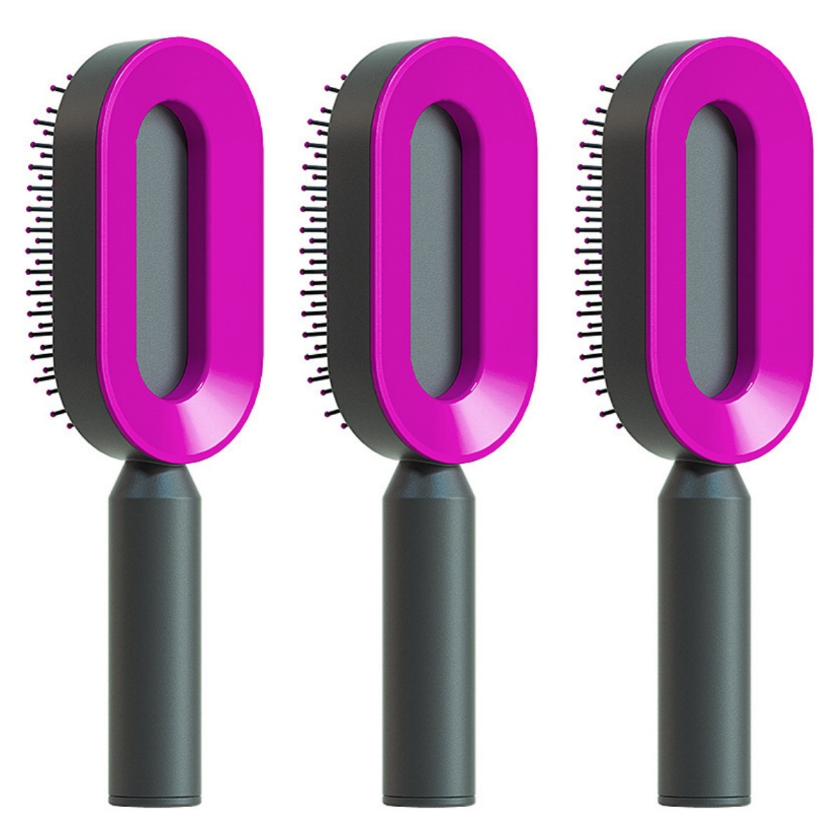 Self Cleaning Scalp Massage Hair Brush with One-Click Hair Removal – Anti-Static & Air Cushion Design - SmartPlaceShop