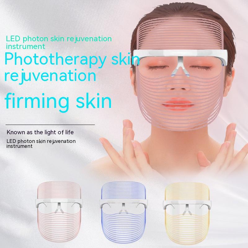 LED Three-color Beauty Mask – Skin Rejuvenation & Whitening Light Therapy Apparatus - SmartPlaceShop