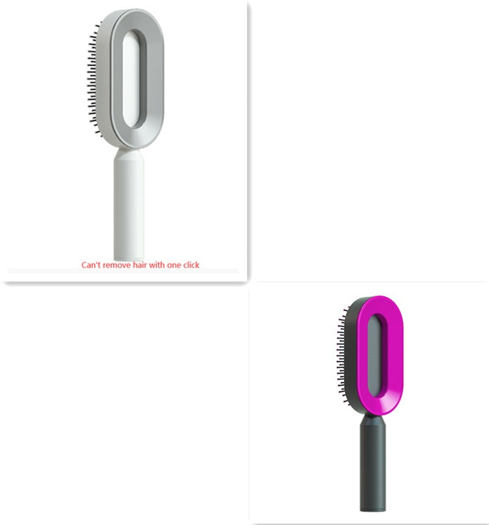 Self Cleaning Scalp Massage Hair Brush with One-Click Hair Removal – Anti-Static & Air Cushion Design - SmartPlaceShop