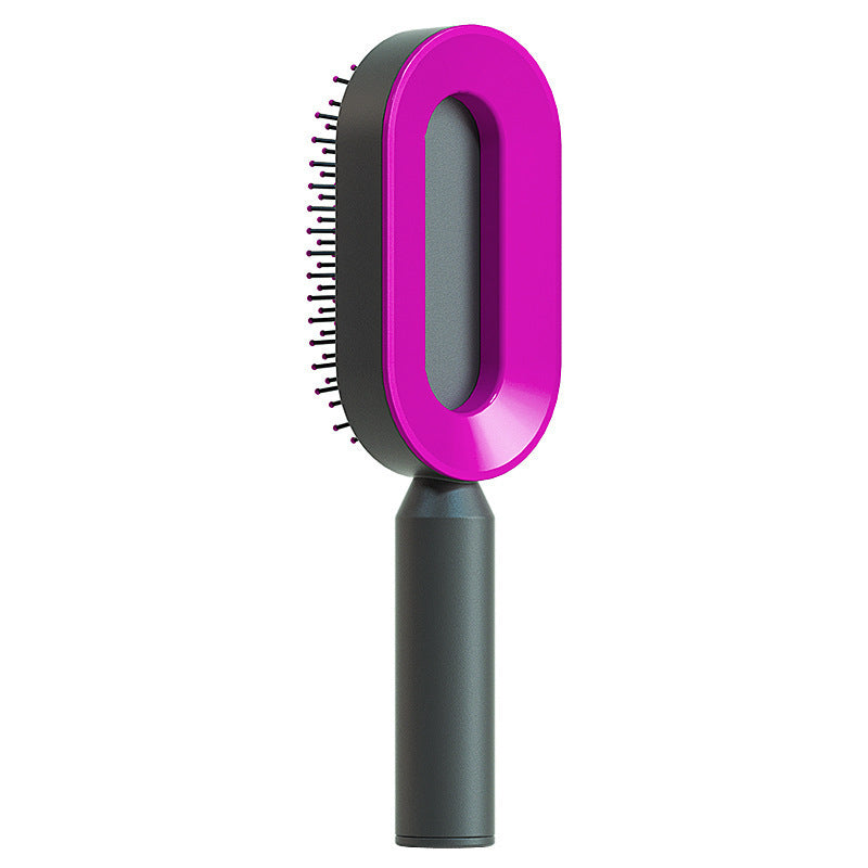 Self Cleaning Scalp Massage Hair Brush with One-Click Hair Removal – Anti-Static & Air Cushion Design - SmartPlaceShop
