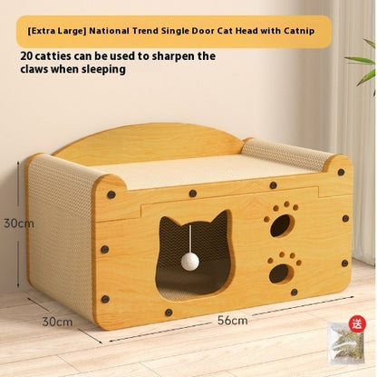 🐾 Corrugated Paper Cat House Luxury Double Layer – The Ultimate Double-Door Playground for Your Cat - SmartPlaceShop