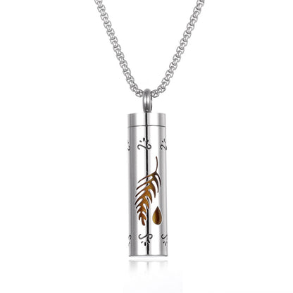 Aromatherapy Pendant Perfume Bottle Essential Oil Titanium Steel - SmartPlaceShop