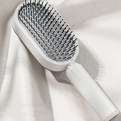 Self Cleaning Scalp Massage Hair Brush with One-Click Hair Removal – Anti-Static & Air Cushion Design - SmartPlaceShop