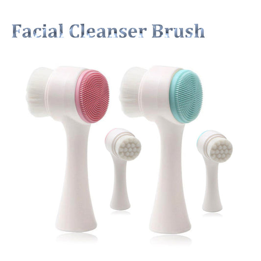 Double-Sided Silicone Facial Cleansing Brush – Deep Pore Exfoliating & Massage Tool - SmartPlaceShop