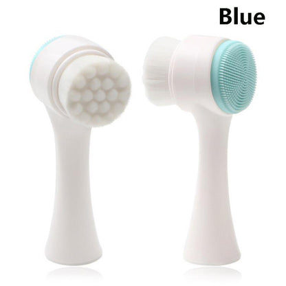 Double-Sided Silicone Facial Cleansing Brush – Deep Pore Exfoliating & Massage Tool - SmartPlaceShop