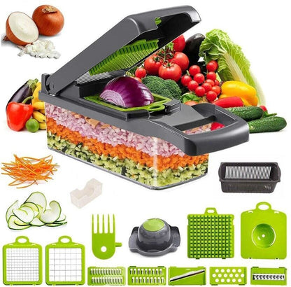 15-in-1 Vegetable Chopper & Slicer – Multifunctional Food Prep Tool with Container & Blades - SmartPlaceShop