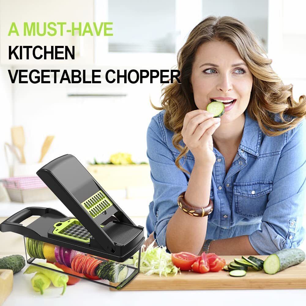 15-in-1 Vegetable Chopper & Slicer – Multifunctional Food Prep Tool with Container & Blades - SmartPlaceShop