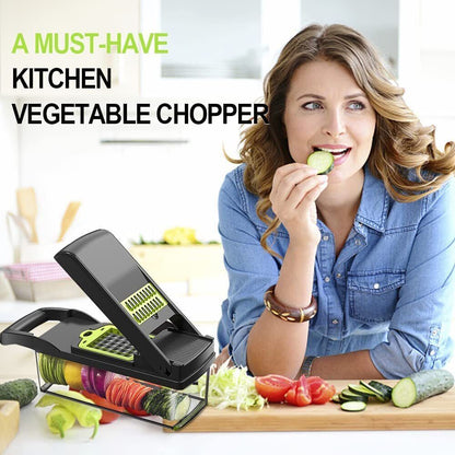 15-in-1 Vegetable Chopper & Slicer – Multifunctional Food Prep Tool with Container & Blades - SmartPlaceShop