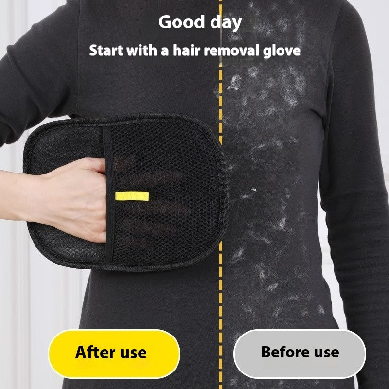 Dual-Sided Pet Hair Remover Glove for Dogs, Cats & Rabbits – Deshedding, Grooming & Massage Mitt (Black) - SmartPlaceShop