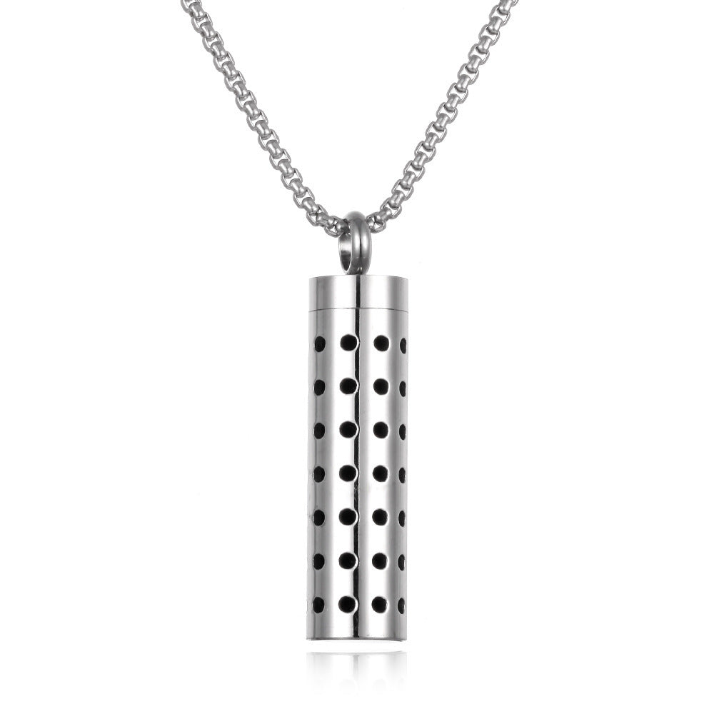Aromatherapy Pendant Perfume Bottle Essential Oil Titanium Steel - SmartPlaceShop