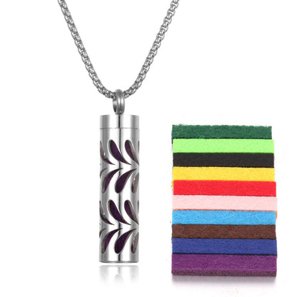 Aromatherapy Pendant Perfume Bottle Essential Oil Titanium Steel - SmartPlaceShop
