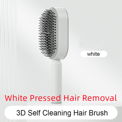 Self Cleaning Scalp Massage Hair Brush with One-Click Hair Removal – Anti-Static & Air Cushion Design - SmartPlaceShop