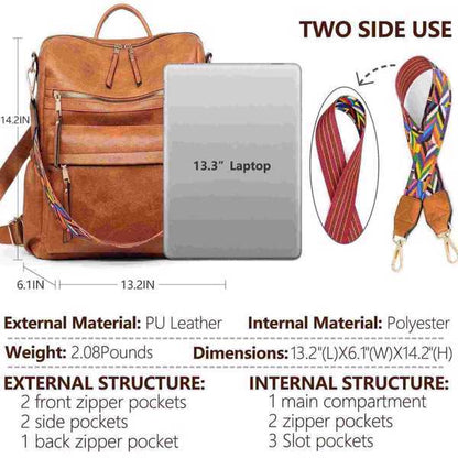 Shoulder Bag For Women, Fashionable PU Leather - SmartPlaceShop