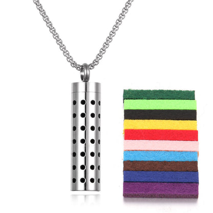 Aromatherapy Pendant Perfume Bottle Essential Oil Titanium Steel - SmartPlaceShop