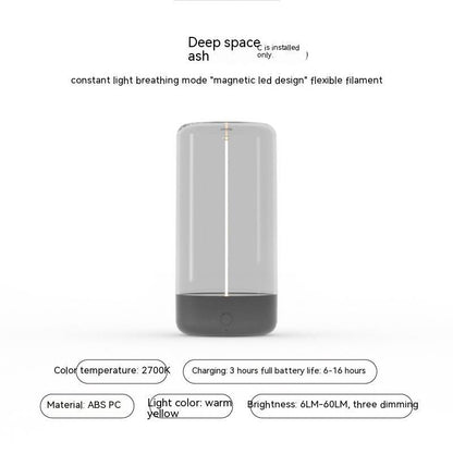 LED Camping Light – Portable Rechargeable Night Lamp with Touch Control & Atmosphere Filament - SmartPlaceShop