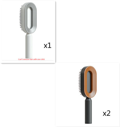 Self Cleaning Scalp Massage Hair Brush with One-Click Hair Removal – Anti-Static & Air Cushion Design - SmartPlaceShop