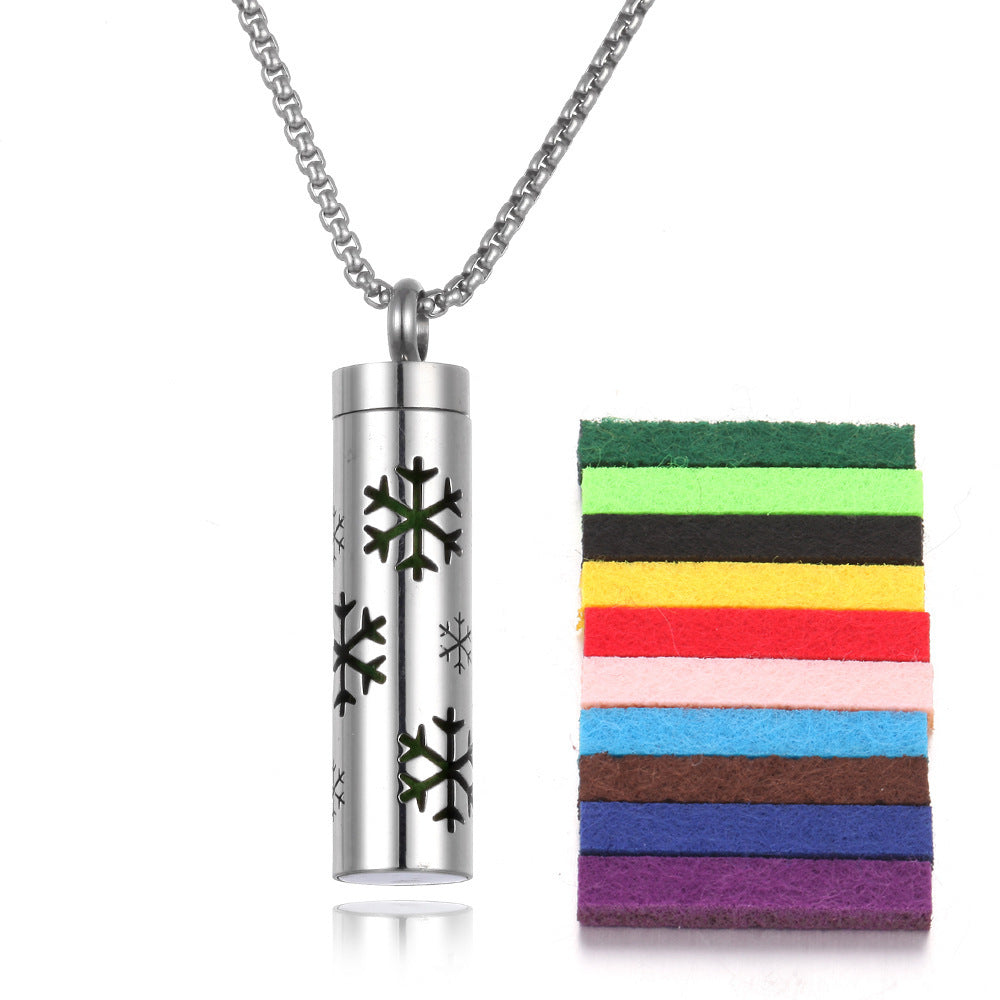 Aromatherapy Pendant Perfume Bottle Essential Oil Titanium Steel - SmartPlaceShop