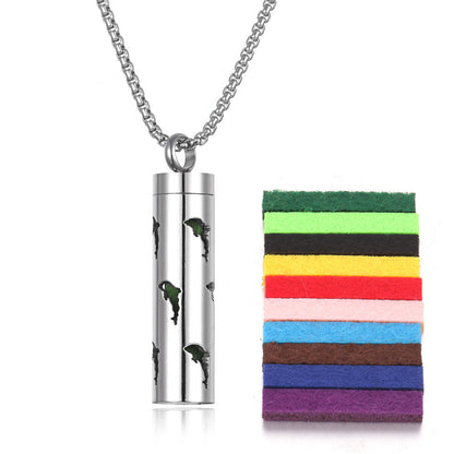 Aromatherapy Pendant Perfume Bottle Essential Oil Titanium Steel - SmartPlaceShop