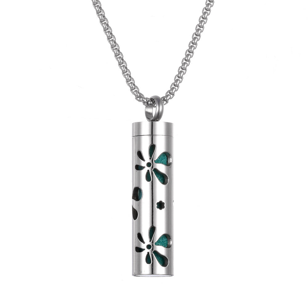 Aromatherapy Pendant Perfume Bottle Essential Oil Titanium Steel - SmartPlaceShop